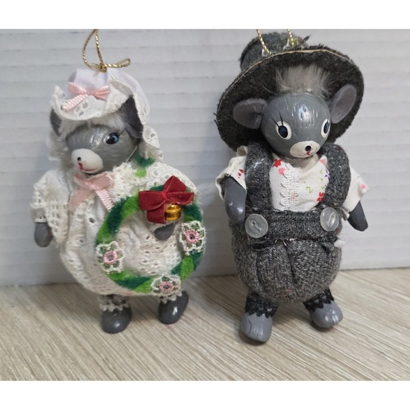 Vintage Wooden Christmas Ornaments Hand Painted Old Design Collectible Holiday - Picture 13 of 15